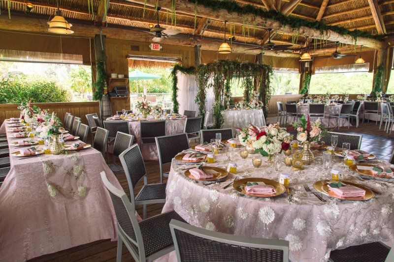 Blush And Gold Rustic Wedding Reception Key Colony Beach