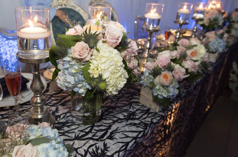 Blue And Pink Wedding Reception Hawks Cay Restaurant Venues