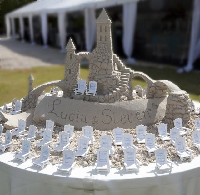 Sand Castle Seating Chart Sand Castle Wedding Decor Beach